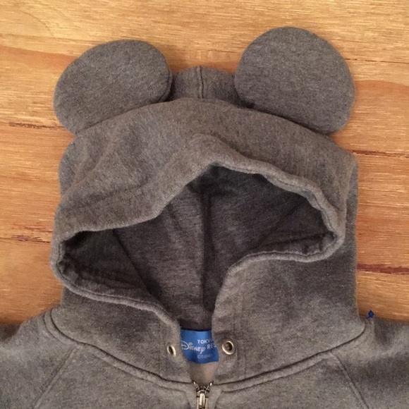Disney TOKYO Mickey Mouse Hoodie With Ears Zip Up - Picture 3 of 4